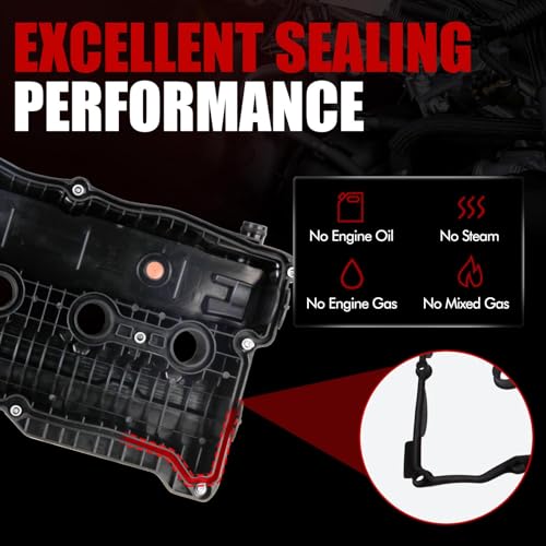 MITZONE Valve Cover Compatible with BMW 1 2 3 Series X1 X2 sDrive xDrive Mini Cooper Clubman Cooper Countryman Cooper 2005-2024 Replace 11127505022 11127568579 11127526665 11128513754 by MITZONE - Image 8