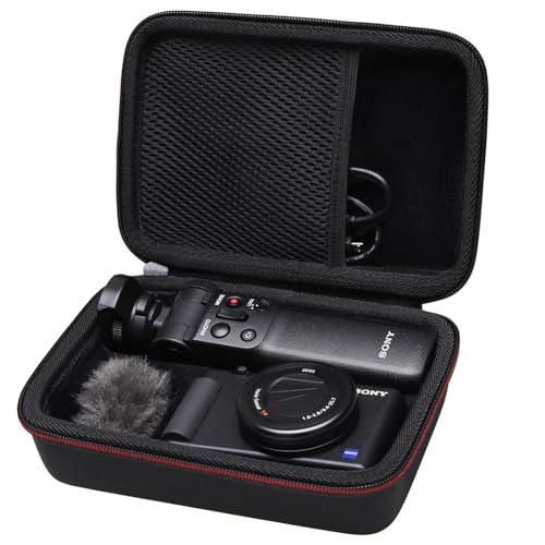 L LTGEM Camera Case Compatible with Sony ZV-1F / ZV-1 / ZV-1 II Vlog Digital Camera, Tripod, Microphone and Vlogger Accessory Kit, Black+Gray by L LTGEM - Used condition - US$9.70