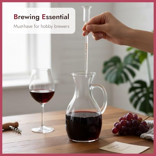 Miniatura 5 de 1 Vinómetro De Cristal De 0 A 25 De Contenido De Alcohol, Ideal Para Cerveceros Aficionados Y Amantes Del Vino, Construcción Robusta De Materiales De Alta Calidad