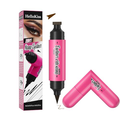 Rotatable Eyeliner Stamp,Long Lasting Eyeliner Stamp and Pencil Set for Precise Eye Makeup miniatura 1