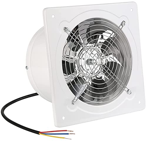 Aydomer 6 inch Exhaust Fan Wall Mounted Garage Ventilation Fan,290CFM Metal Attic Exhaust Fan Basement Extractor Fans with Backdraft Damper for Home Office Commercial Use(42W 110V 、White) by Aydomer - Used condition - US$21.38