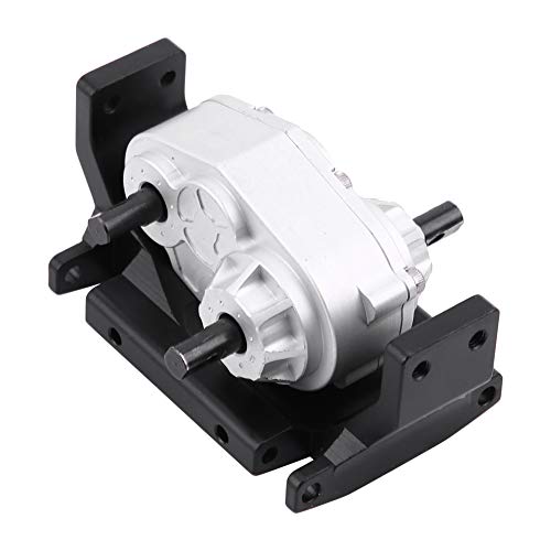 Gearbox Transfer Case With Mount, Metal Transfer Case Upgrade Components Parts With Mount Compatible With Scx10 / D90 1/10 Rc Crawler Car #TOP1