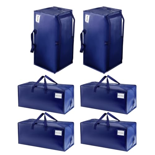 VENO 6 Pack Heavy Duty Moving Bags with Backpack Straps Zippers & Handles Extra Large Packing Bags for College Dorm Essentials Moving Supplies Alternative to Cardboard Moving Boxes