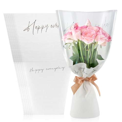 Emballage fleurs papier transparent pour offrir des roses