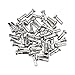 50Pcs Copper Spoke Nipples, 14G Spoke End for Road Bikes, Mountain Bikes, and Fold Bikes, Multicolored and Silver Show（Silver）