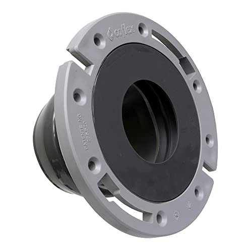 Flexon Toilet Flange For 4" Pvc, Abs, Cast Iron Or Lead Pipes-Includes Spacer System To Correct Flange Elevation From 3/8"-1 1/8" #TOP6