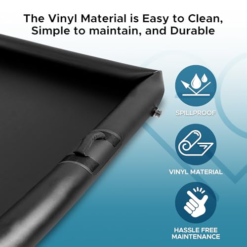 Inflatable Nuru Massage Sheet with Handles & Inflatable Sides | Manual Inflate | Black Vinyl Waterproof | 210cm x 156cm x 16cm | Easy to Clean | Couples Massage by EROTICGEL - Image 4