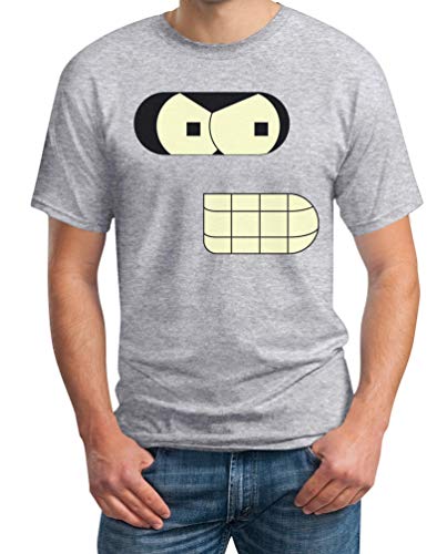 Roboter Männer Faschingskostüme Karneval Kostüm Herren T-Shirt XL Grau