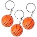 VOSAREA Lot de 3 porte-clés de basketball - Porte-clés - Souvenir de voiture - Pendentif mini sac - Pour les amateurs de basket-ball - Pour les amateurs de sport - Orange