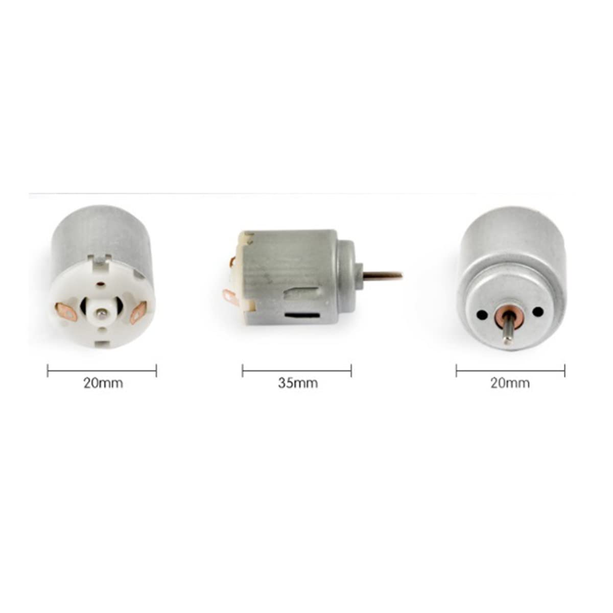 Couple de véhicule 6v DC Petit Moteur électrique, R140 6v Couple élevé DC Gross Skills, Fine Electronic Starter Toy 3 Packs Science Electronics