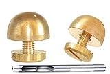1/2' Brass Purse Feet for Handbag Round Flat Head...