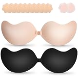 Cmojsk Sticky Bra, Invisible Backless Nipple Covers