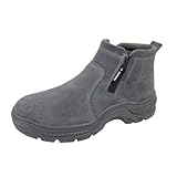 [ＰＡＦＨＬ] 安全靴 作業靴 セーフティーシューズ メンズ レディース シューズ 靴 鋼先芯 防水 つま先保護 軽量 通気 滑り止 男女兼用 24-28cm (8808,グレー,26.5)