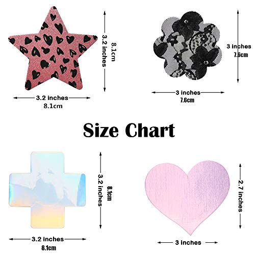 Ypser 36 Pairs Multi Design Nipple Covers Disposable Pasty Satin Pasties For Women #TOP3