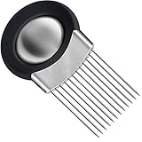 Stainless Steel Onion Holder For Slicing and Cutting Vegetables like Carrots, Potatoes, Tomatoes, and even Fruits with Ease
