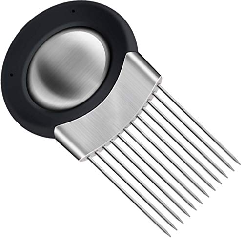 Onion Holder Stainless Steel Odor Remover For Slicing and Cutting Vegetables like Carrots, Potatoes, Tomatoes, and even Fruits with Ease.