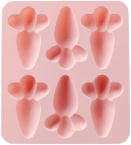 Miniatura 4 de BESTOYARD Moldes para tartas de 6 cavidades, molde de silicona de zanahoria, herramienta de decoración de pasteles, postre de chocolate, molde para