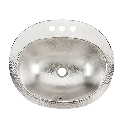 Sinkology Bod-0903Brn Dalton Drop-In Handcrafted Bathroom Sink, 20", Hammered Nickel #TOP3