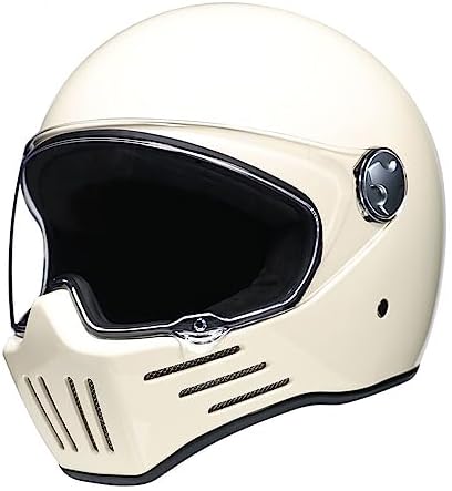 Woljay Vintage Full Face Motorcycle Helmet Helmets Jet Moto Cruiser Scooter Unisex Adult DOT Approved