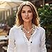 Black Clover Pearl Necklace for Women, Double Strand Gold Chain with Camellia Flower, Elegant Layered Jewelry for Sweaters, Outfits and Parties