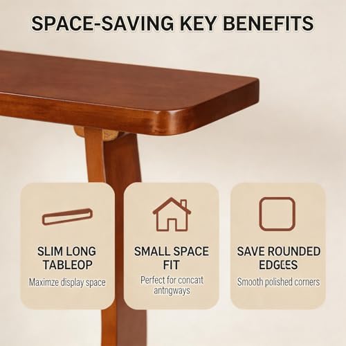 Mesa de entrada estrecha para decorar pasillos y salones pequeños 7