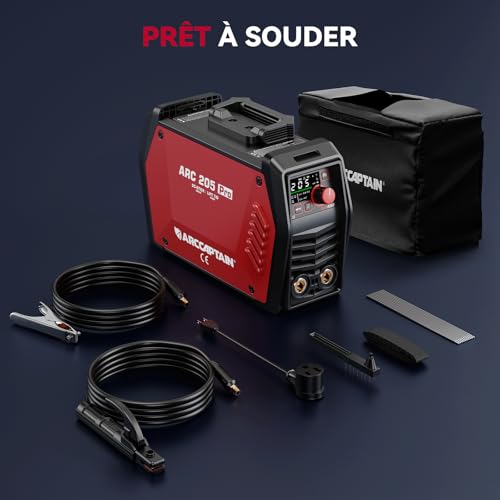 ARCCAPTAIN Poste a souder 205A avec Lift TIG, Contrôle APP, 230V – vue 8