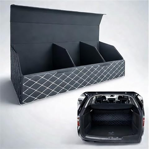 MugiVSE Car Trunk Organizer for Lincoln Navigator -Custom Fit,Leather Large Capacity Outdoor Trunk Organizer,4-Layer Cover,Diamond Quilted Pattern All-Season Use for Lincoln Navigator 2018-2025 Cover