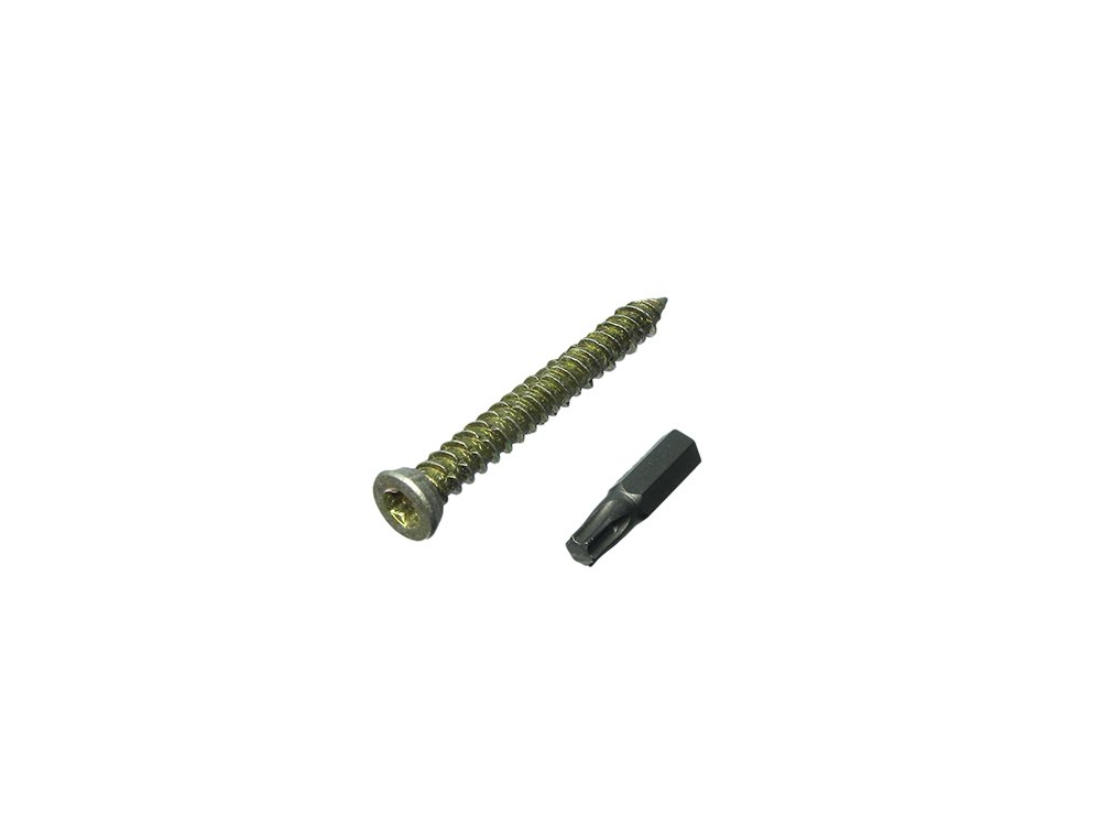 One Stop DIY 40 X Concrete Frame Screws 7.5 X 122mm + Caps With A Free Torx Bit NEW
