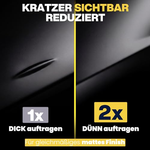 GLANTEX Lackstift Schwarz Matt [15ml] – Hochdeckender Autolack für Kratzer und Steinschläge, ideal für Auto und Felgen Reparaturset, auch für Felgenlack schwarz matt