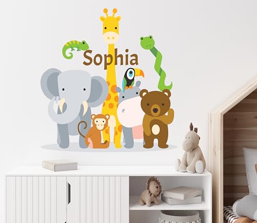 Vinilo Decorativo Jungle Animals 76x66 cm Personalizable miniatura 3
