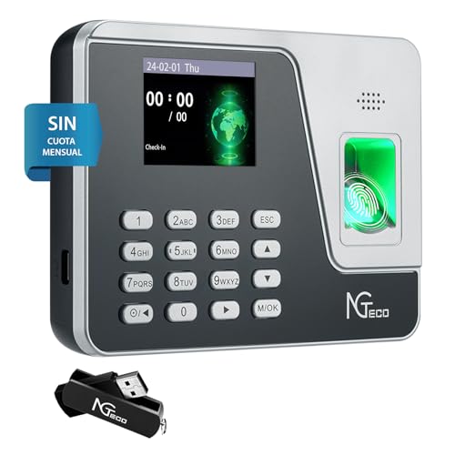 Ngteco Máquina De Control De Asistencia Para Pequeñas Empresas, No Requiere Conexión A Internet, Función De Cálculo Automático, Reloj De Huella Digital As10 Sin Cuota Mensual English Ngteco Máquina De Control De Asistencia Para Pequeñas Empresas, No Requiere Conexión A Internet, Función De Cálculo Automático, Reloj De Huella Digital As10 Sin Cuota Mensual English