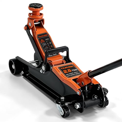 Floor Jack 2.5 Ton (5500 lbs) Low Profile Hydraulic Car Jack with Single Piston Quick Lift Pump Heavy Duty Steel Racing Floor Jack for Sedan SUV Coupe Lifting Range 4.53 to 14.57