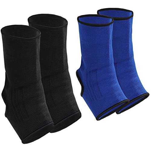 Geyoga 2 Pairs Muay Thai Ankle Support Compression Ankle Sleeve Boxing Foot Braces for Men...