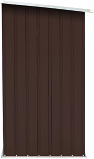 Matalde Garden Log Storage Shed Galvanised Steel 163x83x154 cm Brown -1635