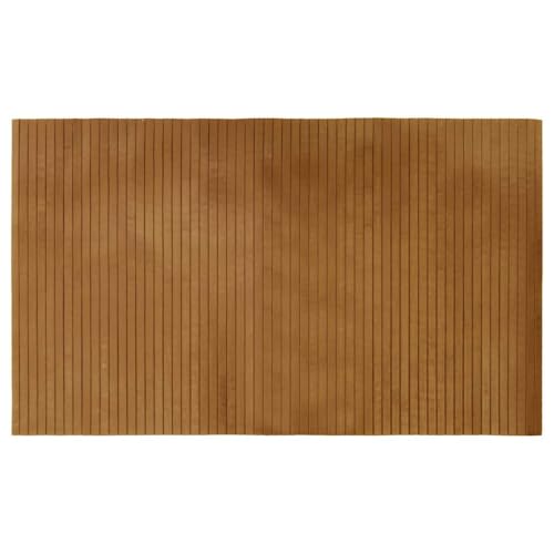Tapis rectangulaire marron 60x100 cm bambou
