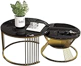 ★ Tablero de mármol de moda, elegante marco de hierro metálico