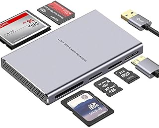 SD Card Reader, GIKERSY 5 in 1 USB 3.0 Memory Card Reader Adapter
