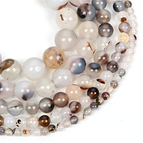 Perles d'agate de fleur noire Hamthuit 8mm pour la création de bijoux DIY - 3