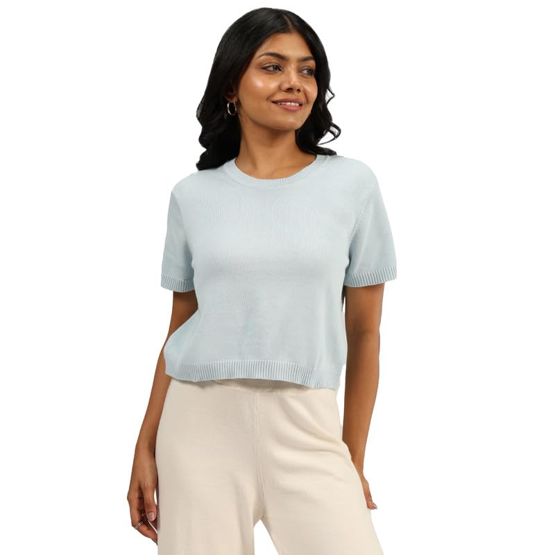 Image of BlissClub Women's Move All Day CottonKnit Crop Top