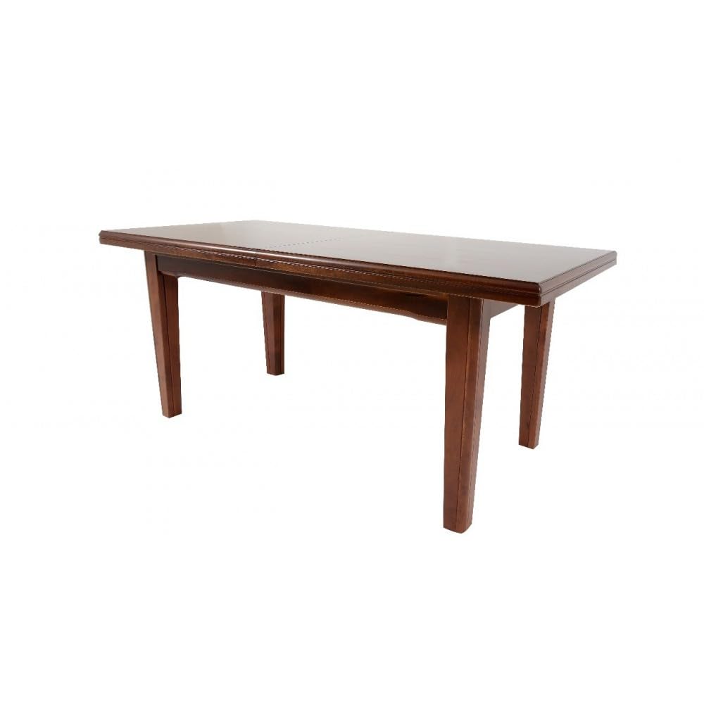 Table extensible rectangulaire en bois massif de couleur noyer 85x180 / 360 cm