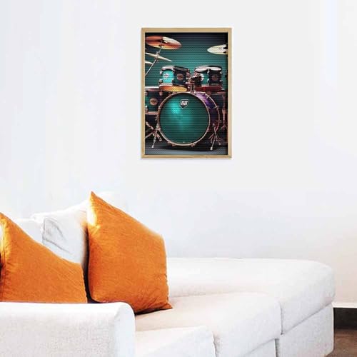 Peinture diamant cool tambour pour masquer un mur vide avec style