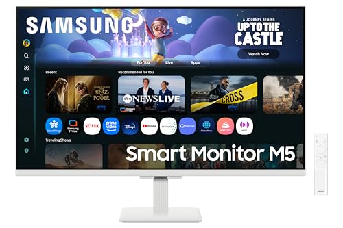 Samsung LS32FM501UXXU 32" Full Hd HDR10 Smart Monitor With Speakers - White - 1920X1080, Usb, Hdmi, Wifi, Bluetooth, Remote Control, Smart Hub For Tv Streaming, Catch Up Apps And Gaming Hub