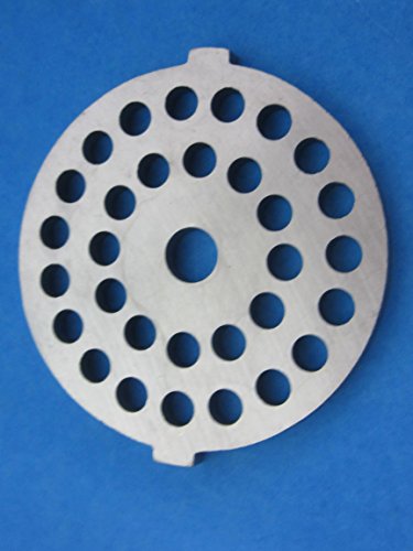 Burger size meat grinder plate. For many Waring Pro, Rival, Deni, Game Winner etc. Plate is 2 1/8" 53mm wide. PLEASE MEASURE Does not fit Kitchenaid (3/16" 5mm)