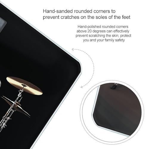 Báscula digital de baño con vidrio templado y pantalla LED miniatura 4