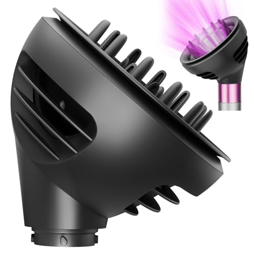 ZEPHBLOW Wave and Curl Hair Diffuser Attachment for Dyson Airwrap, Two Airflow Dome and Diffuse Modes for Airwrap HS01 HS05 to enhance Curl Definition and Control Wavy Hair