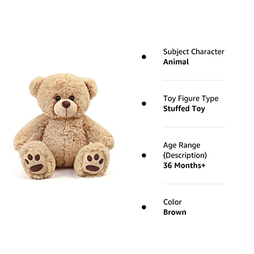 Lotfancy Teddy Bear Stuffed Animal, 17'' Large Brown Bear Plush Toy, Gift For Kids Girls Boys Babies, Cute Plushies Easter Decoration #TOP7