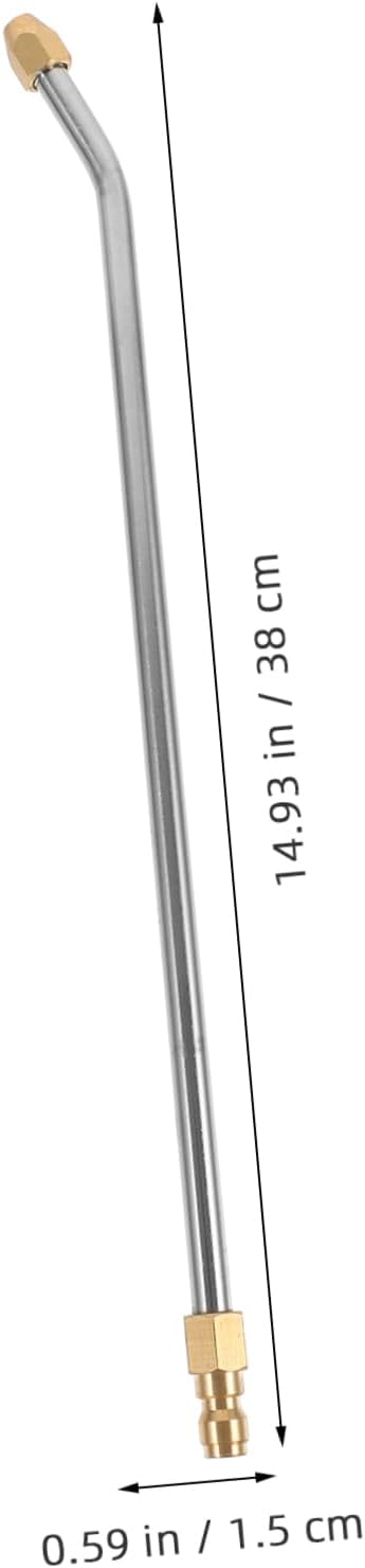 Pressure Washer Extension Wand 30° Curved Stainless Steel Nozzle High Pressure Car Washing Tool Compatible