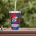 Rico Industries NCAA Kansas Jayhawks 16oz Personalized Tumbler W/Straw - Team Colored Travel Tumbler - Keeps Drinks Cold or Hot- Reusable Straw Included