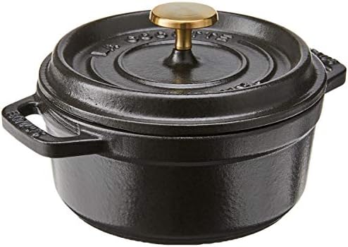 STAUB Cast Iron Roaster/Cocotte, Round, 24 cm, 3.8 L, Cherry Red