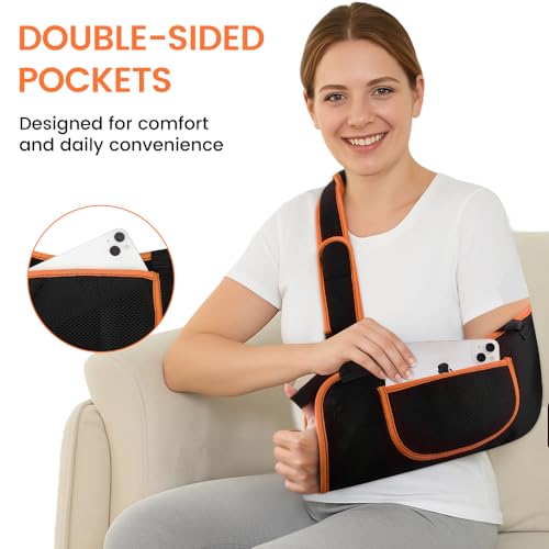 Image of Arm Sling Shoulder Immobilizer for Men & Women, Rotator Cuff Support Brace